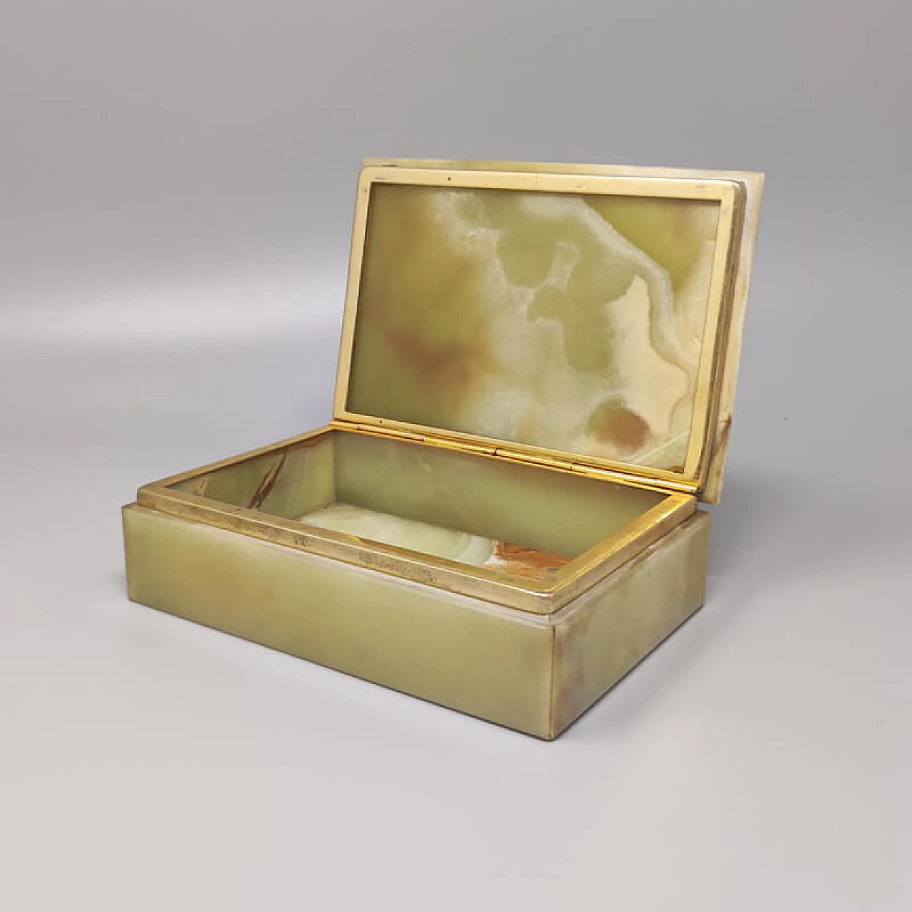Gilded metal and onyx box, 1960s 7
