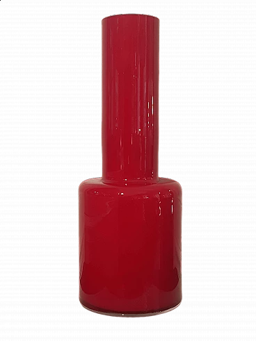 Red-sommerso Murano glass vase by Giorgio Nason, 1980s