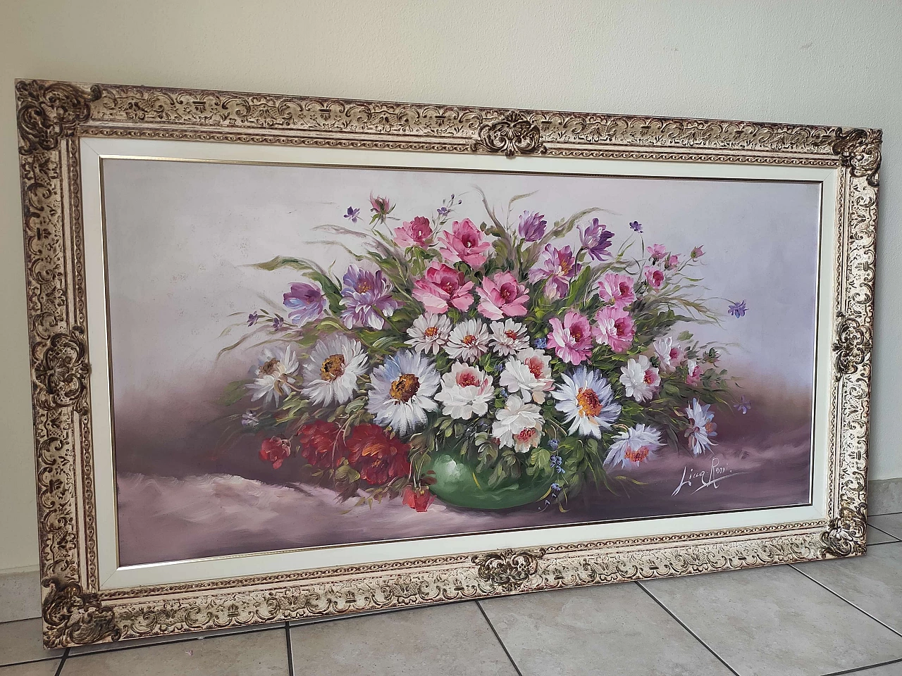 Lina Rossi, Floral composition, painting 1