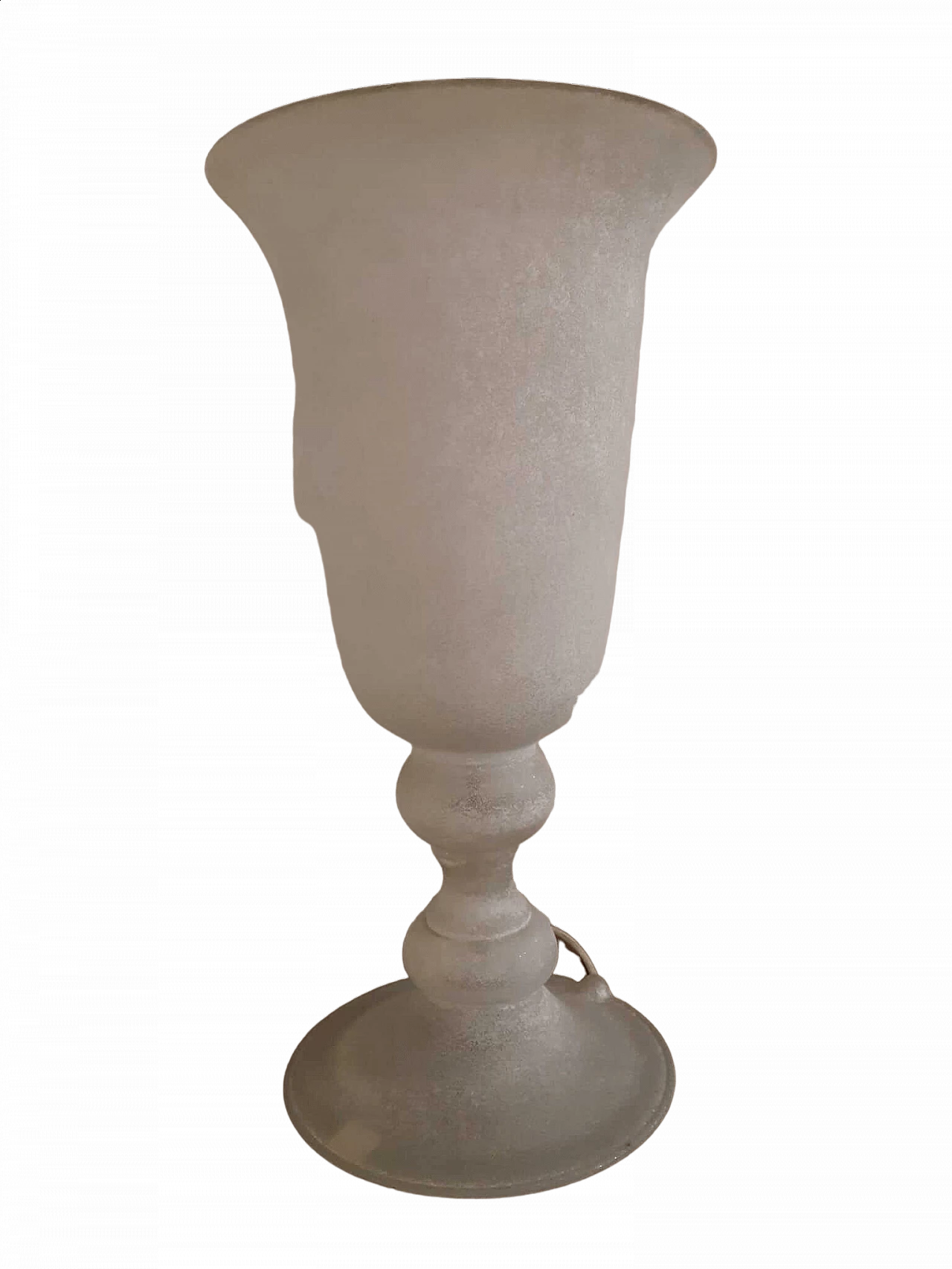 Lampada da tavolo a calice in vetro Scavo di Seguso, anni '70 9