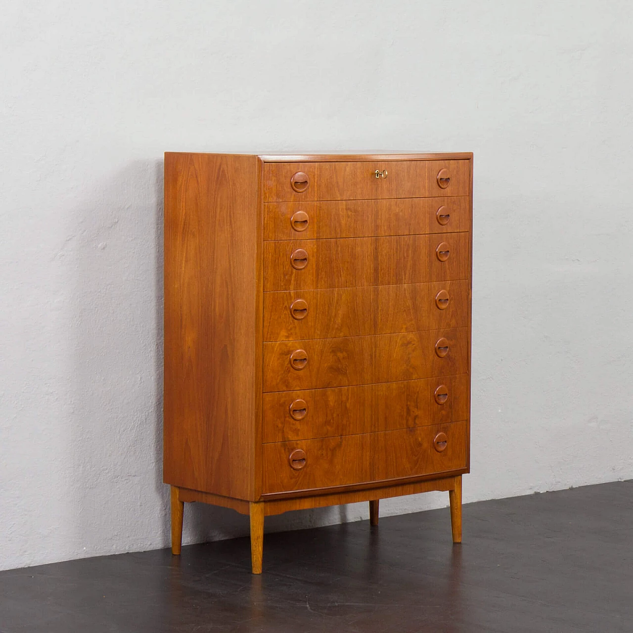 Teak chest of drawers by Kai Kristiansen, 1960s 3