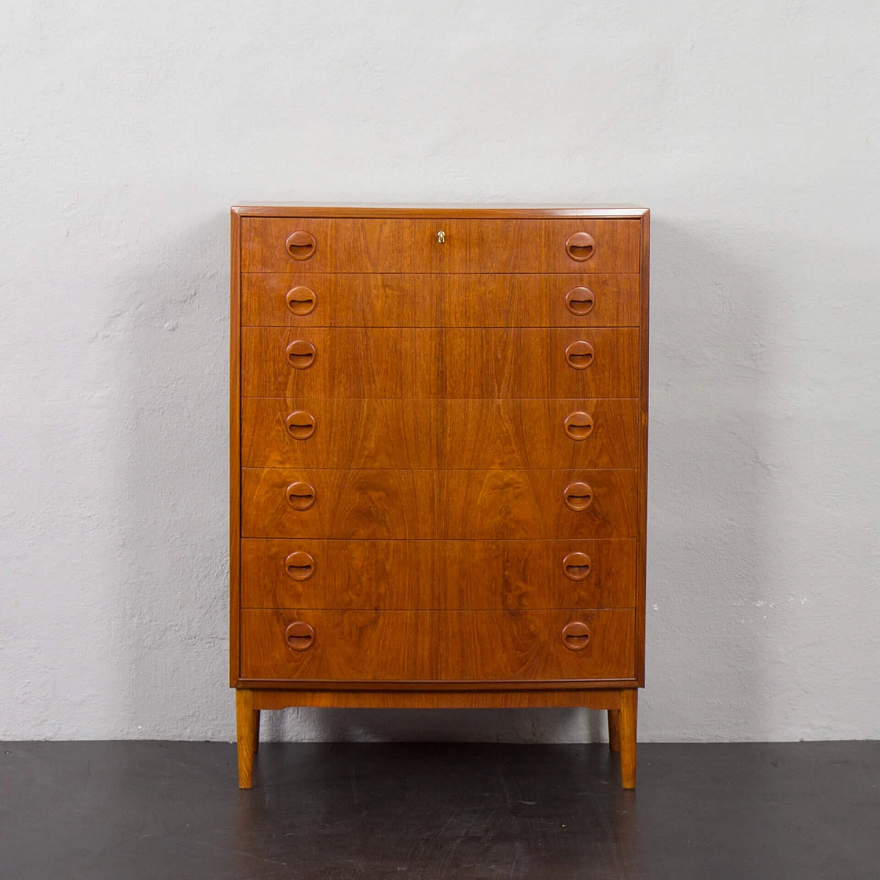Teak chest of drawers by Kai Kristiansen, 1960s 5
