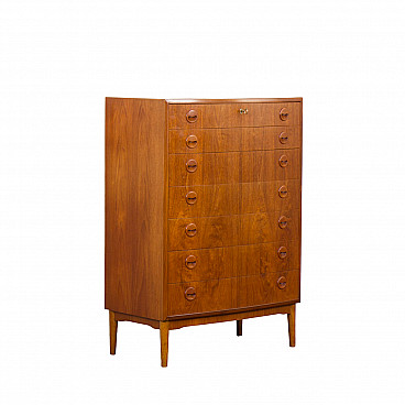 Teak chest of drawers by Kai Kristiansen, 1960s