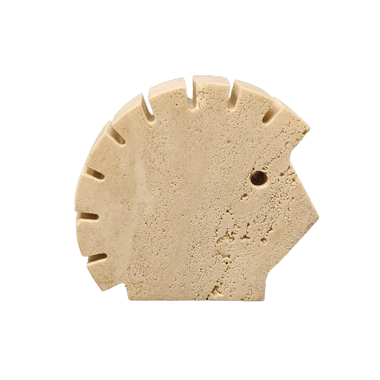 Travertine hedgehog sculpture by Enzo Mari for F.lli Mannelli, 1970s 6