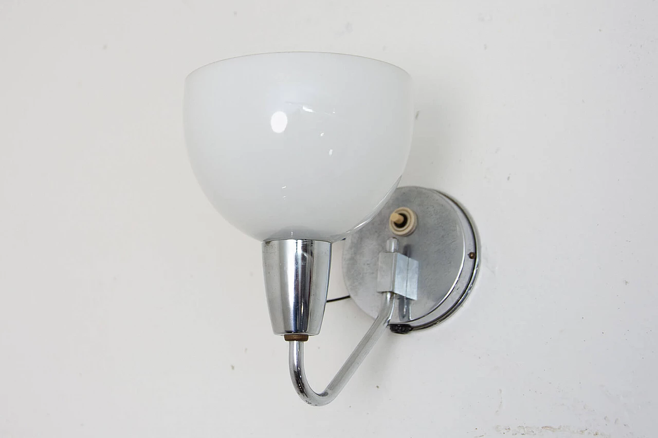 Chrome-plated Bauhaus wall lamp, 1930s 2