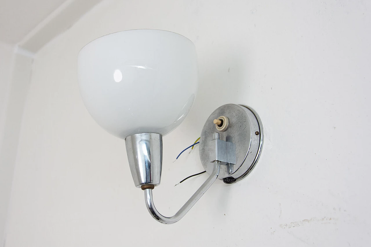 Chrome-plated Bauhaus wall lamp, 1930s 3