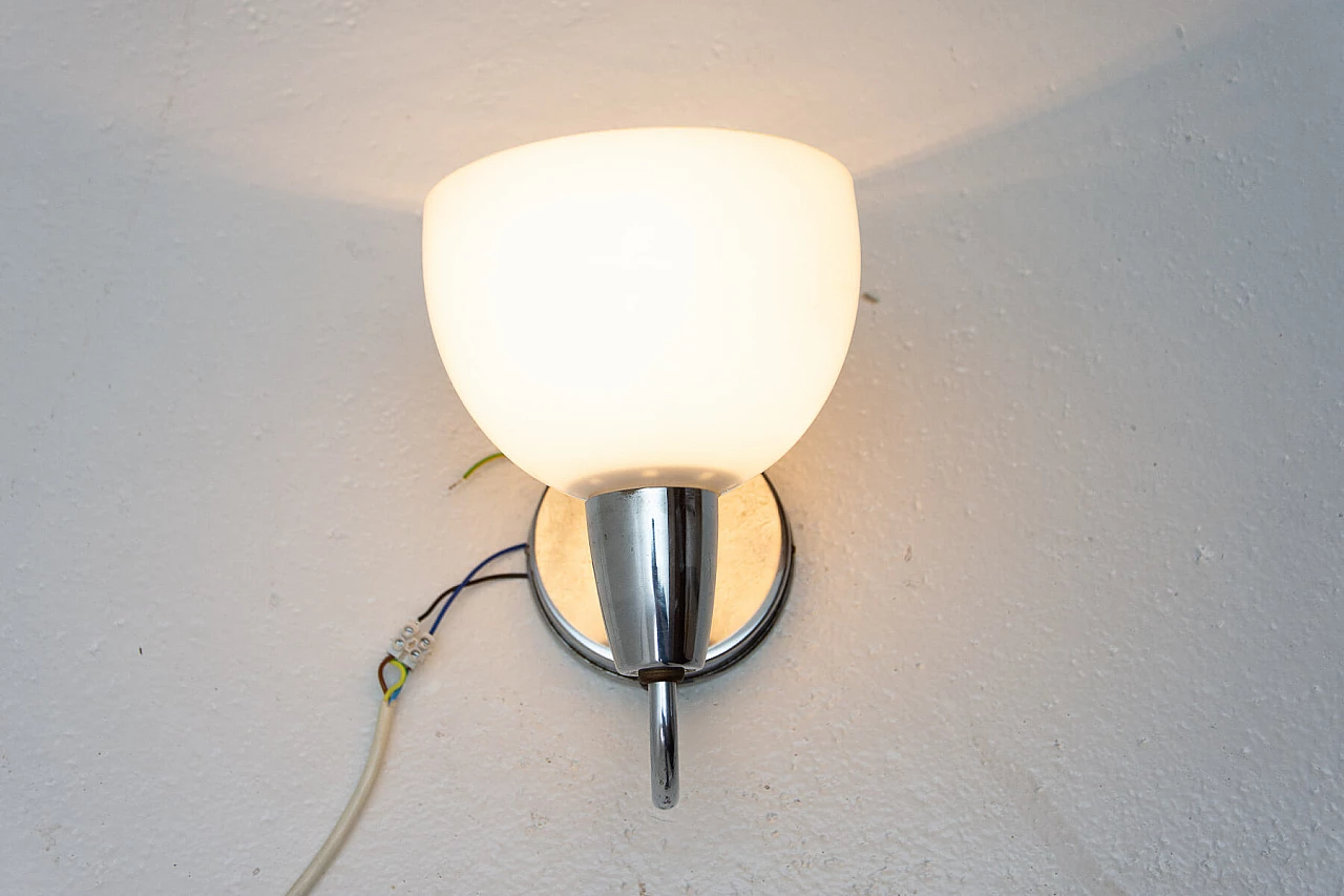 Chrome-plated Bauhaus wall lamp, 1930s 11