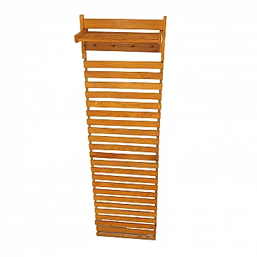 Appendiabiti da parete in faggio di Uluv, anni '60