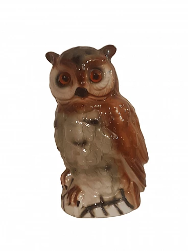 Austrian porcelain owl sculpture with light and perfume diffuser