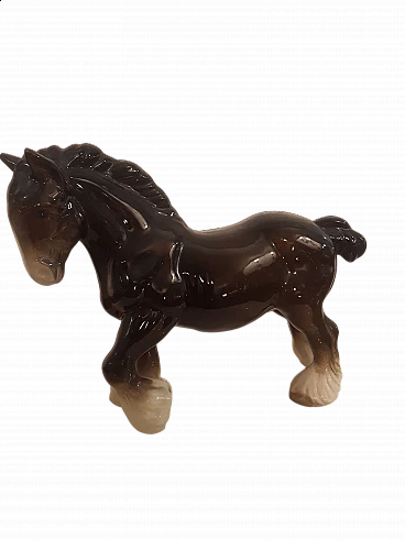 Scultura in porcellana di cavallo Shire di Coopercraft