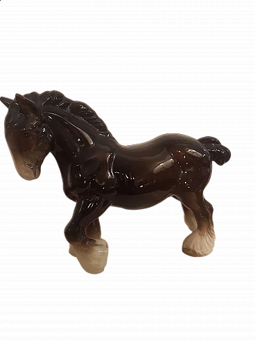 Porcelain Shire horse sculpture by Coopercraft