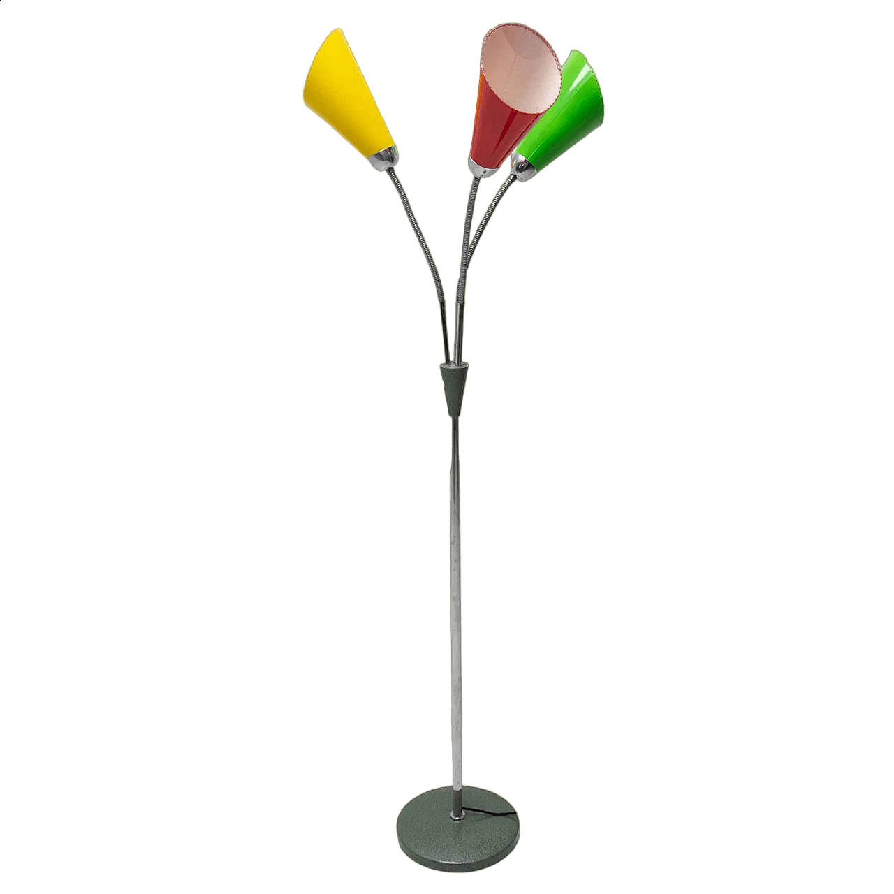 Metal and multicolored plastic floor lamp by Lidokov, 1960s | intOndo