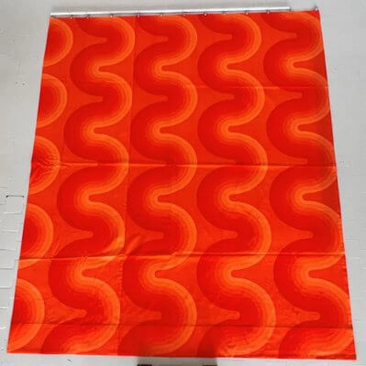 Orange patterned fabric by Verner Panton, 1970s 1