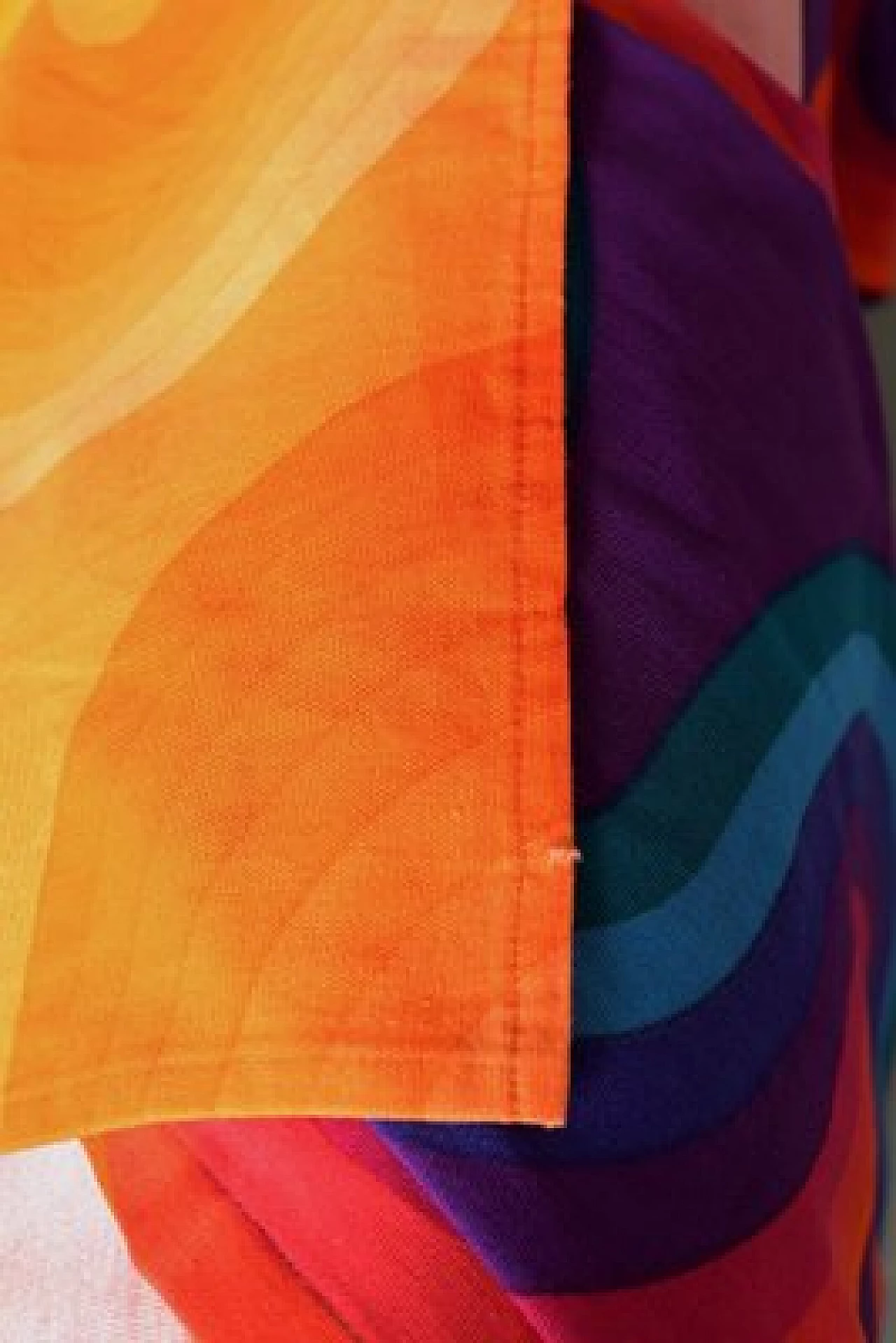 Tessuto a fantasia arancio di Verner Panton, anni '70 4