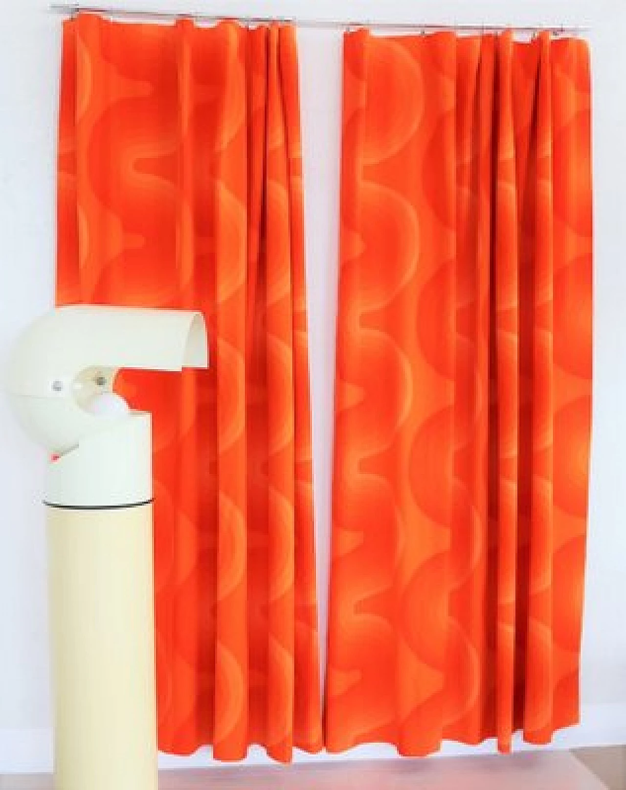 Orange patterned fabric by Verner Panton, 1970s 5