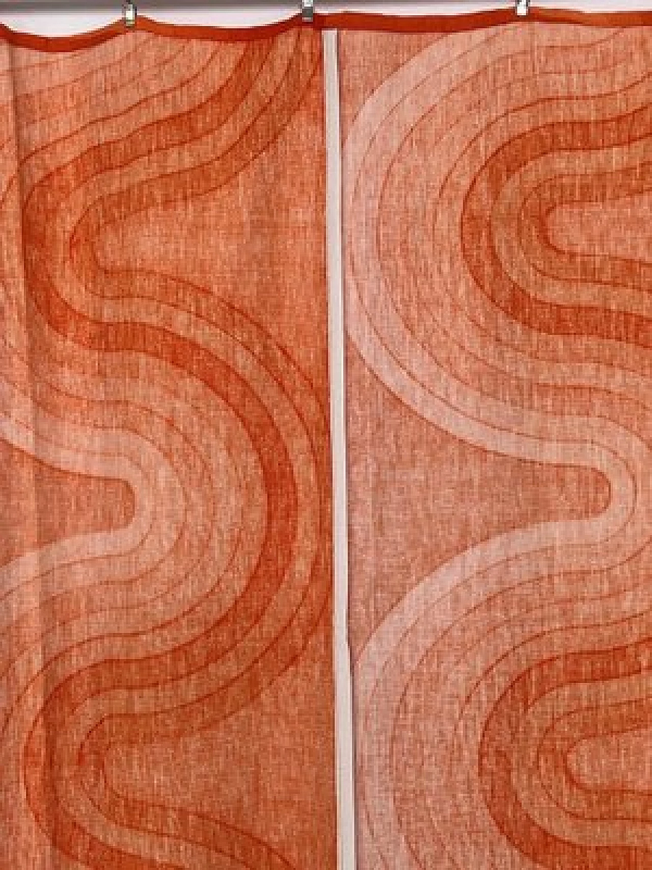 Orange patterned fabric by Verner Panton, 1970s 8