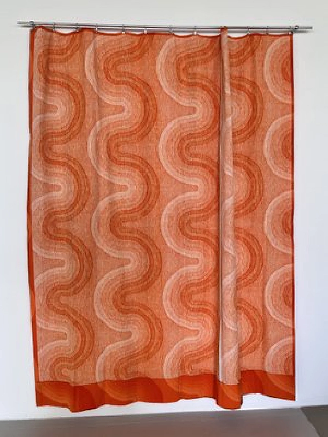 Orange patterned fabric by Verner Panton, 1970s 13
