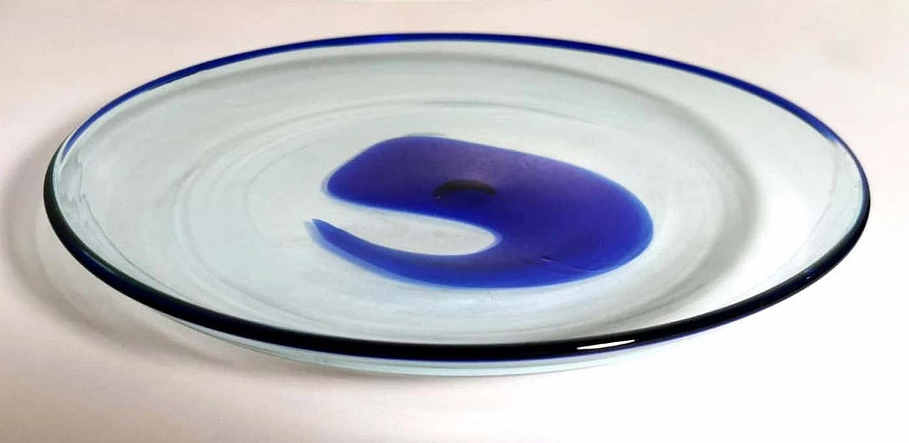 Round incamiciato Murano glass centerpiece, 1970s 11