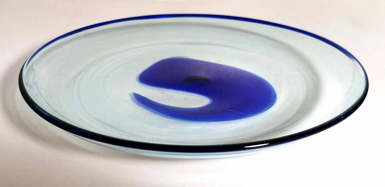 Round incamiciato Murano glass pocket emptier, 1970s 11