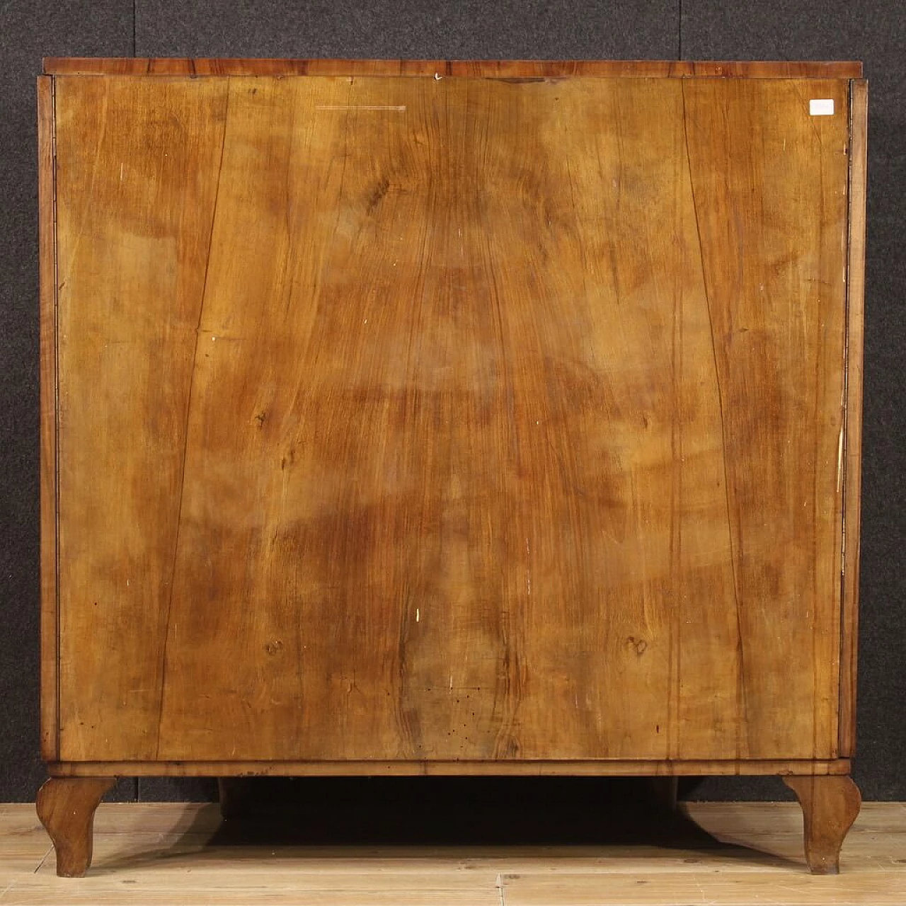 Walnut and briarwood bar cabinet in Art Deco style, 1950s 4
