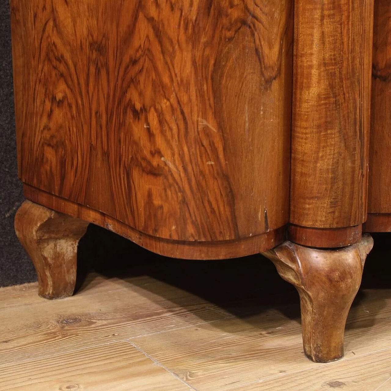 Walnut and briarwood bar cabinet in Art Deco style, 1950s 10