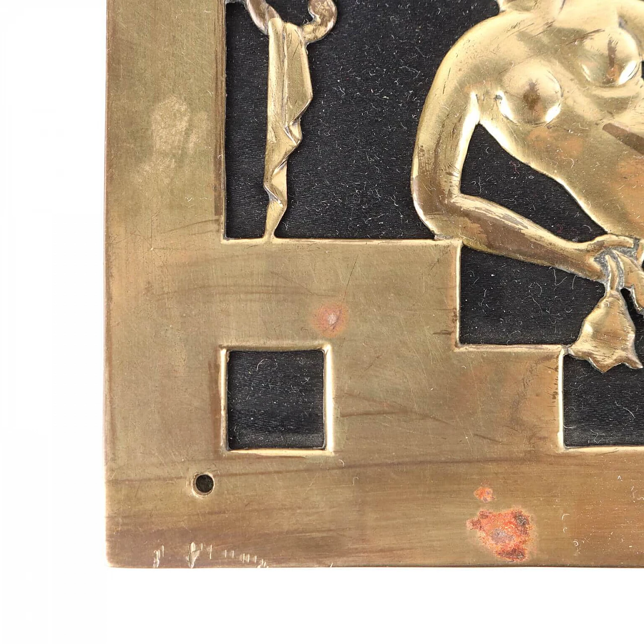 Scatola Art Decò in bronzo e tessuto, anni '20 7