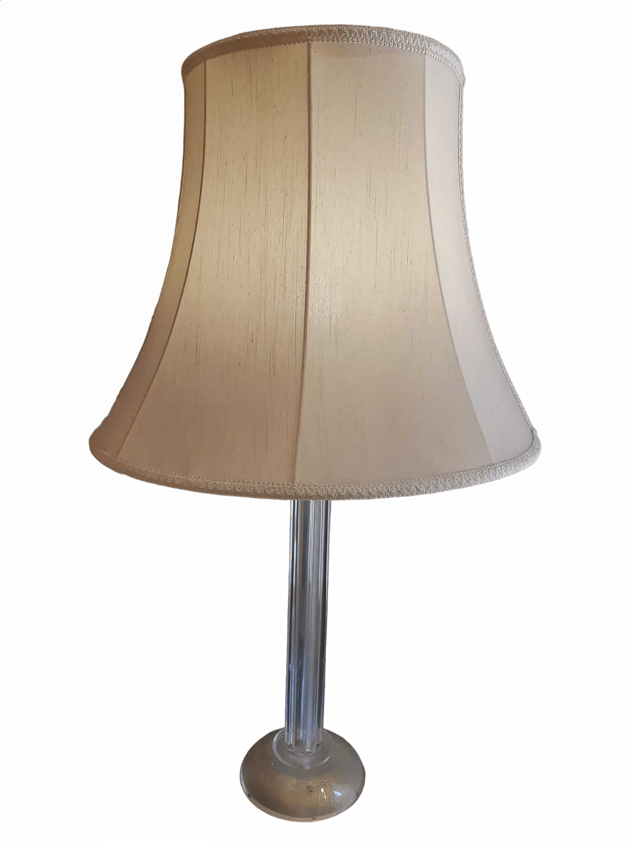 Table lamp with base in Murano glass canneted with gold powder, 1990s 9