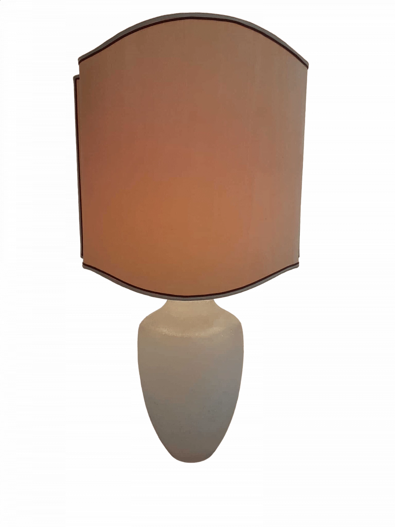 Lampada da tavolo con base in vetro bianca Scavo di Seguso, anni '70 10