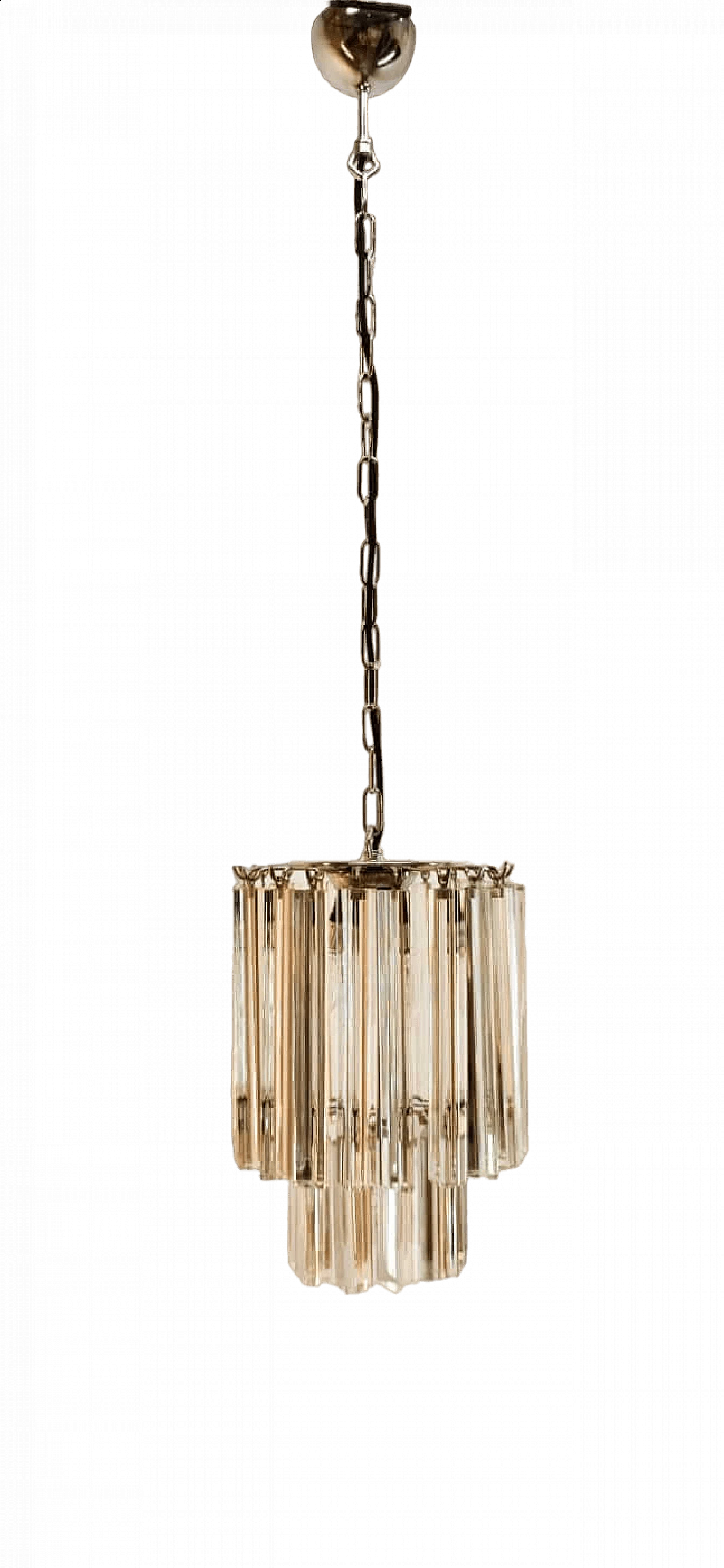 Lampadario in vetro e metallo di Venini, anni '70 31