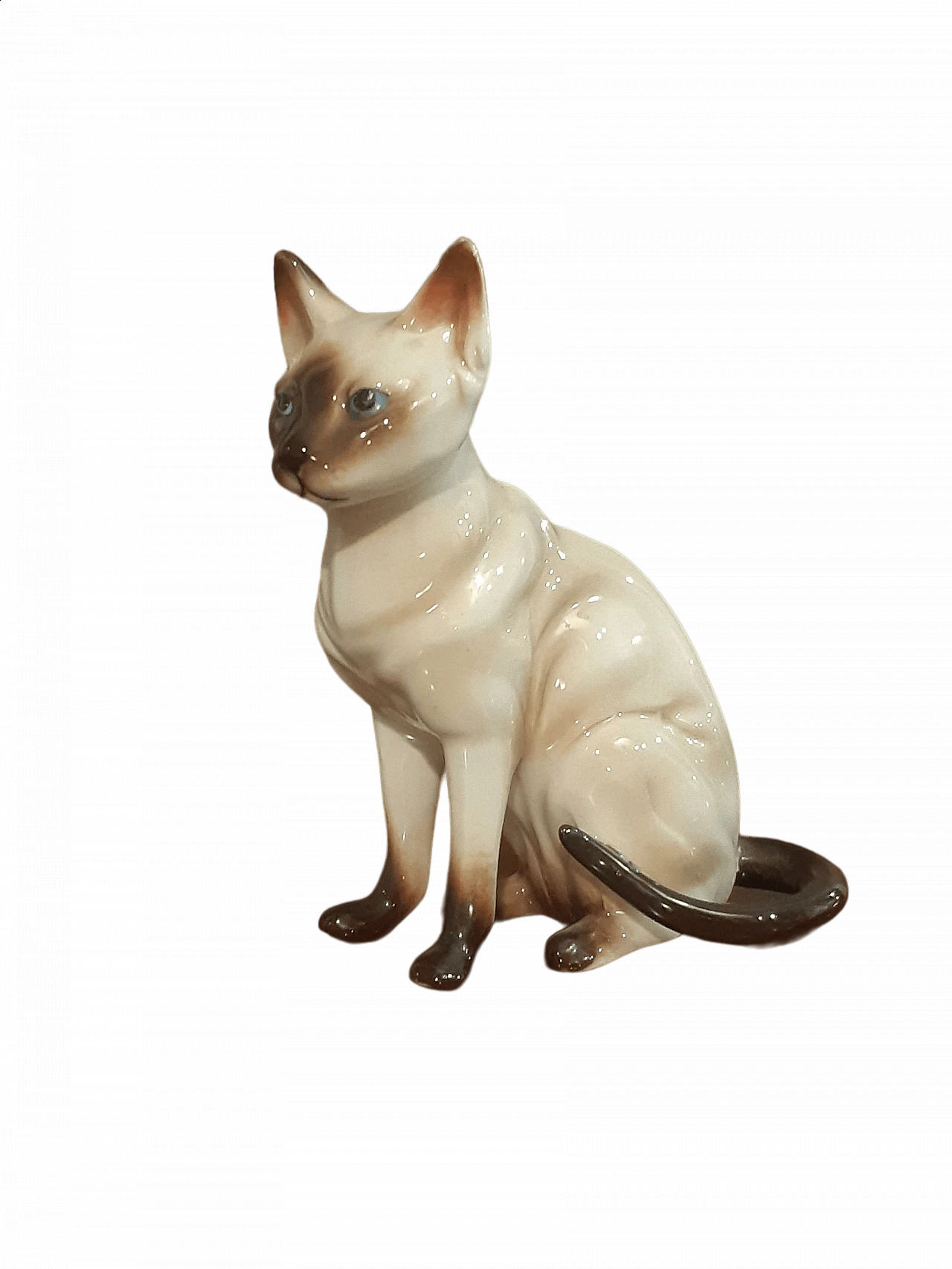 Gatto Siamese in porcellana inglese, anni '40 4