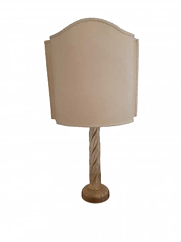 Lampada da tavolo con base torchon in vetro di Idea Murano, anni '90