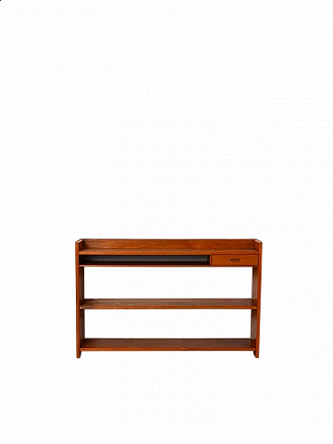 Teak entrance console table with drawer, 1960s