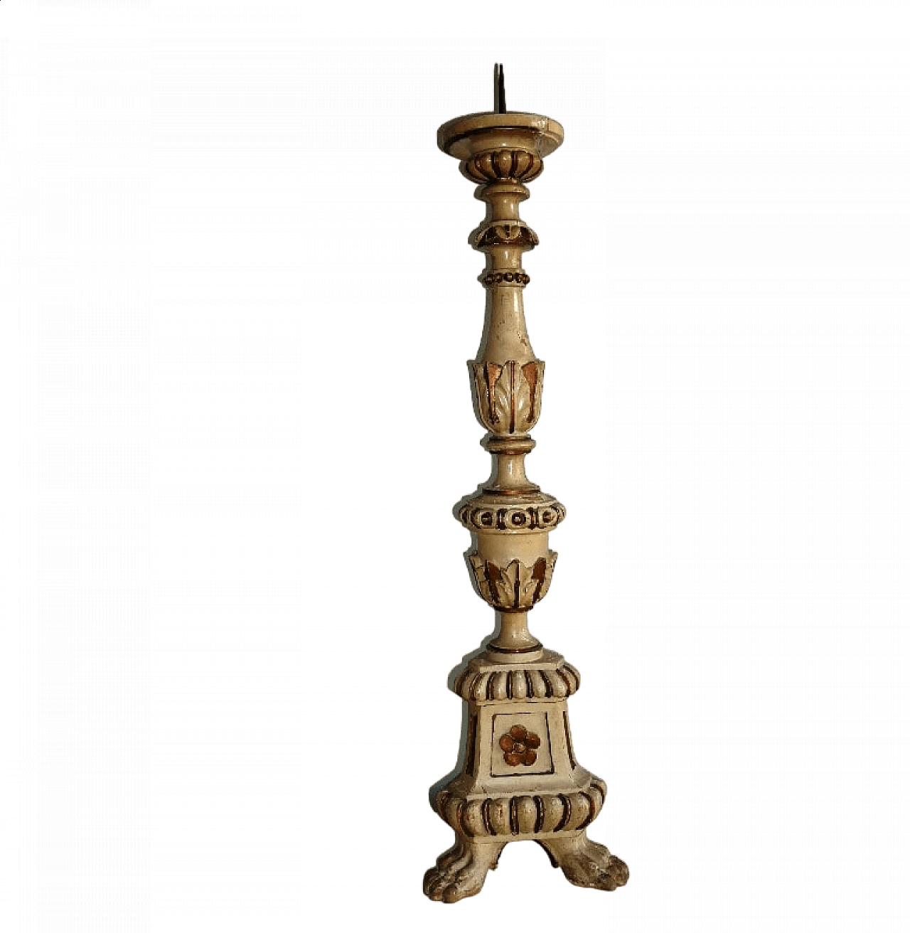 Carved candelabrum with gilded parts, 19th century 13