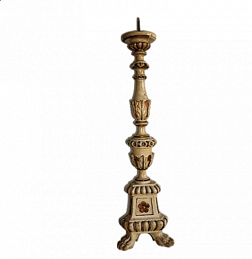 Carved candelabrum with gilded parts, 19th century