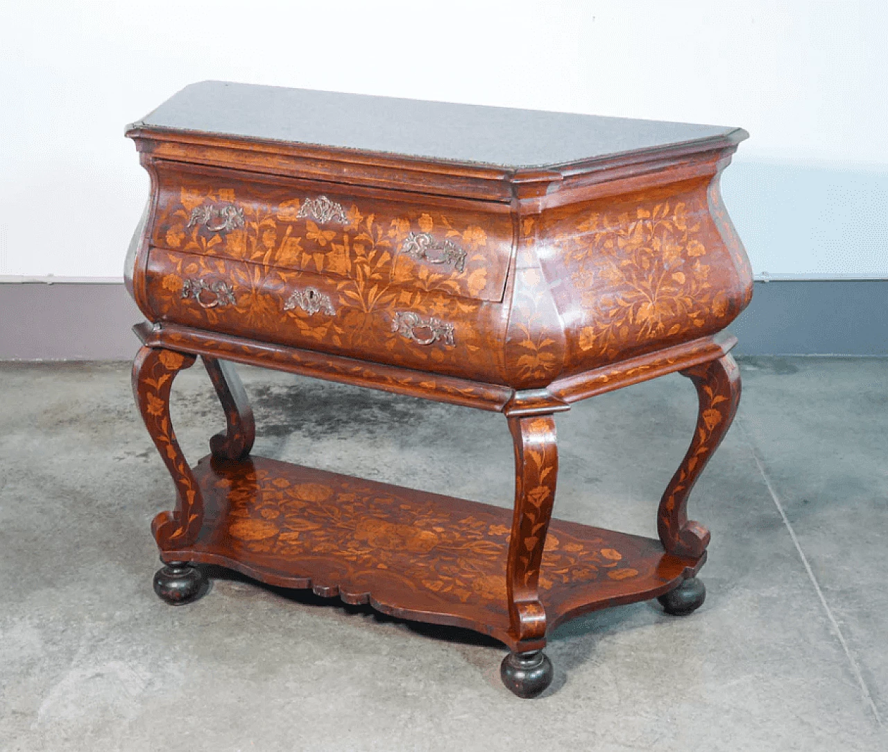 Dutch oak and marble dresser/console, early 19th century 1