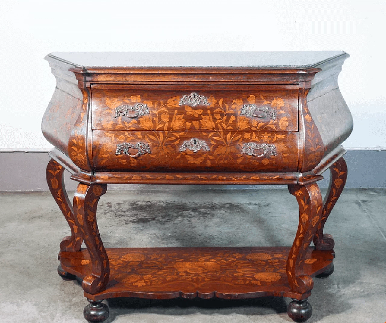 Dutch oak and marble dresser/console, early 19th century 2