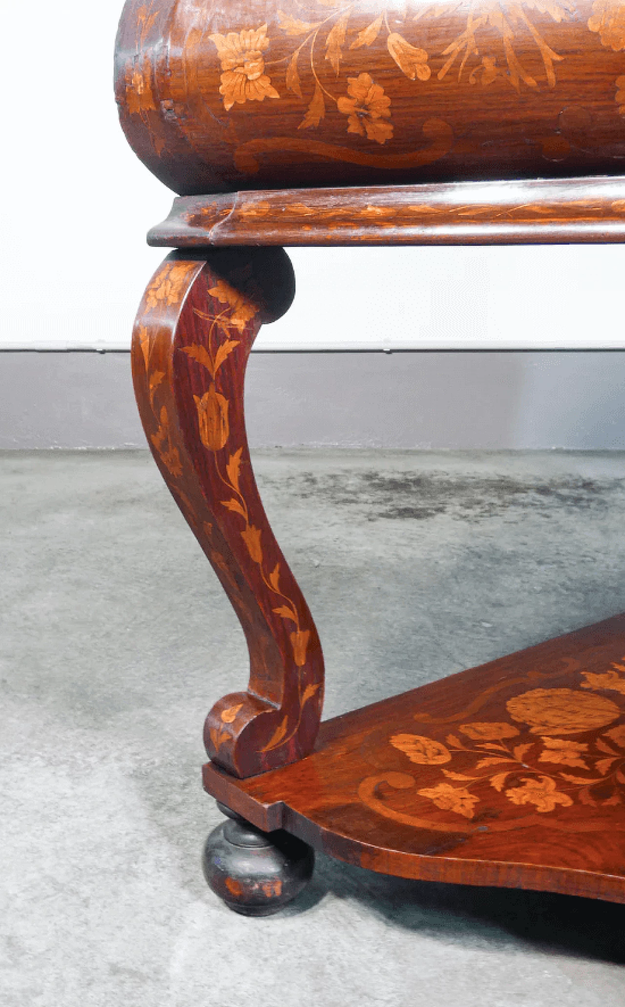 Comò/Console Olandese in rovere e marmo, primo '800 10