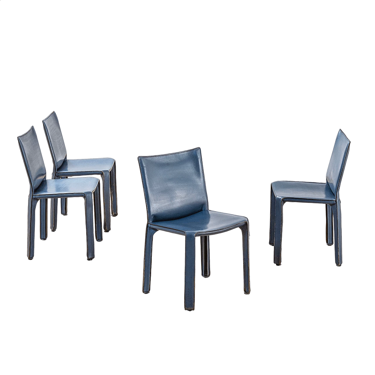 4 Cab chairs by Mario Bellini for Cassina, 1970s 7