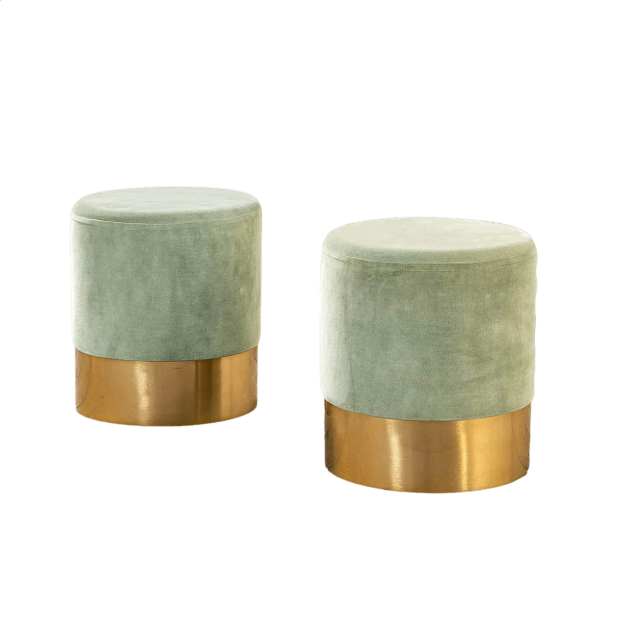 Pair of Cilindro poufs by Luigi Caccia Dominioni for Azucena, 1960s 7