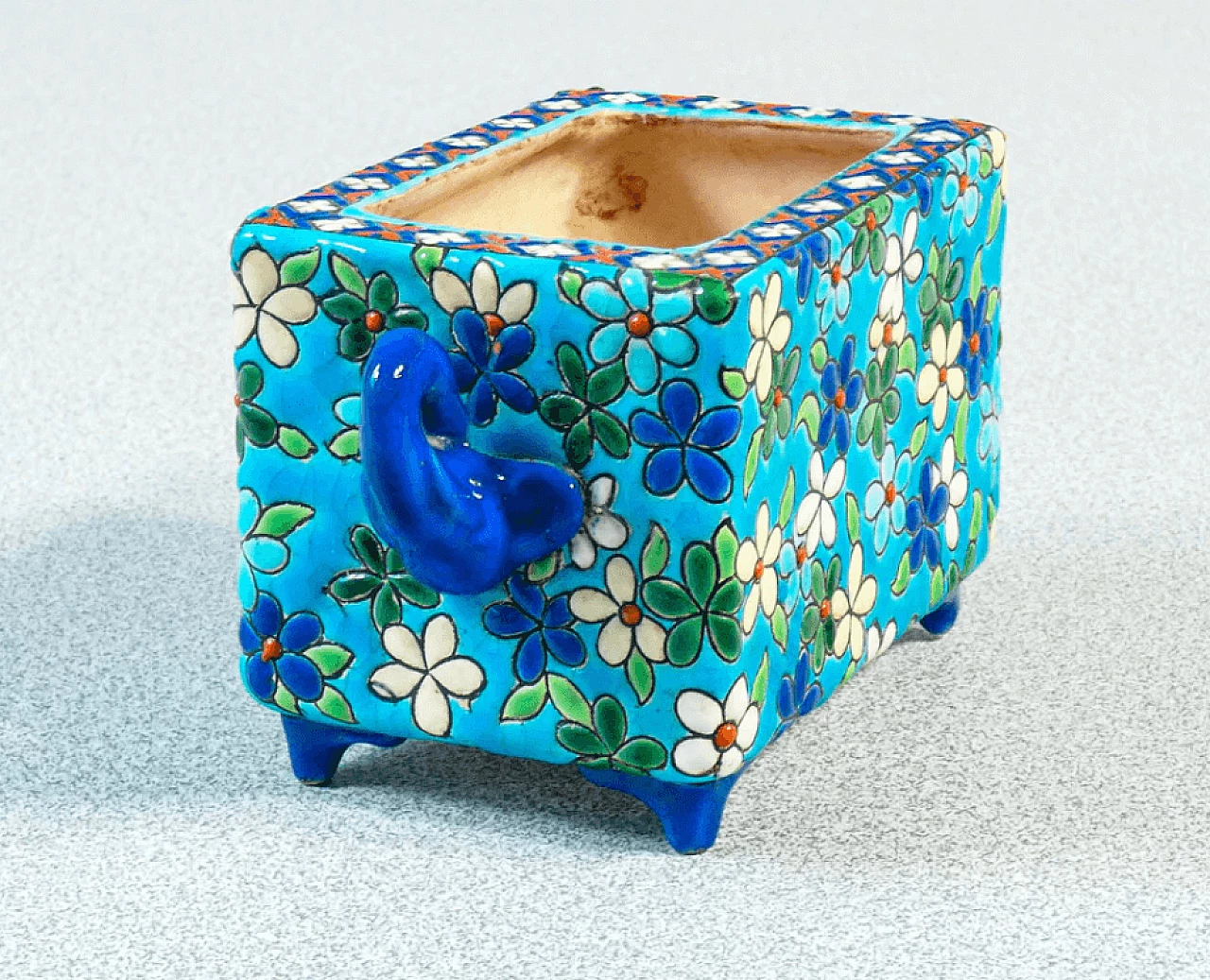 Pair of ceramic and enamel jars by Emaux de Longwy, late 19th century 5