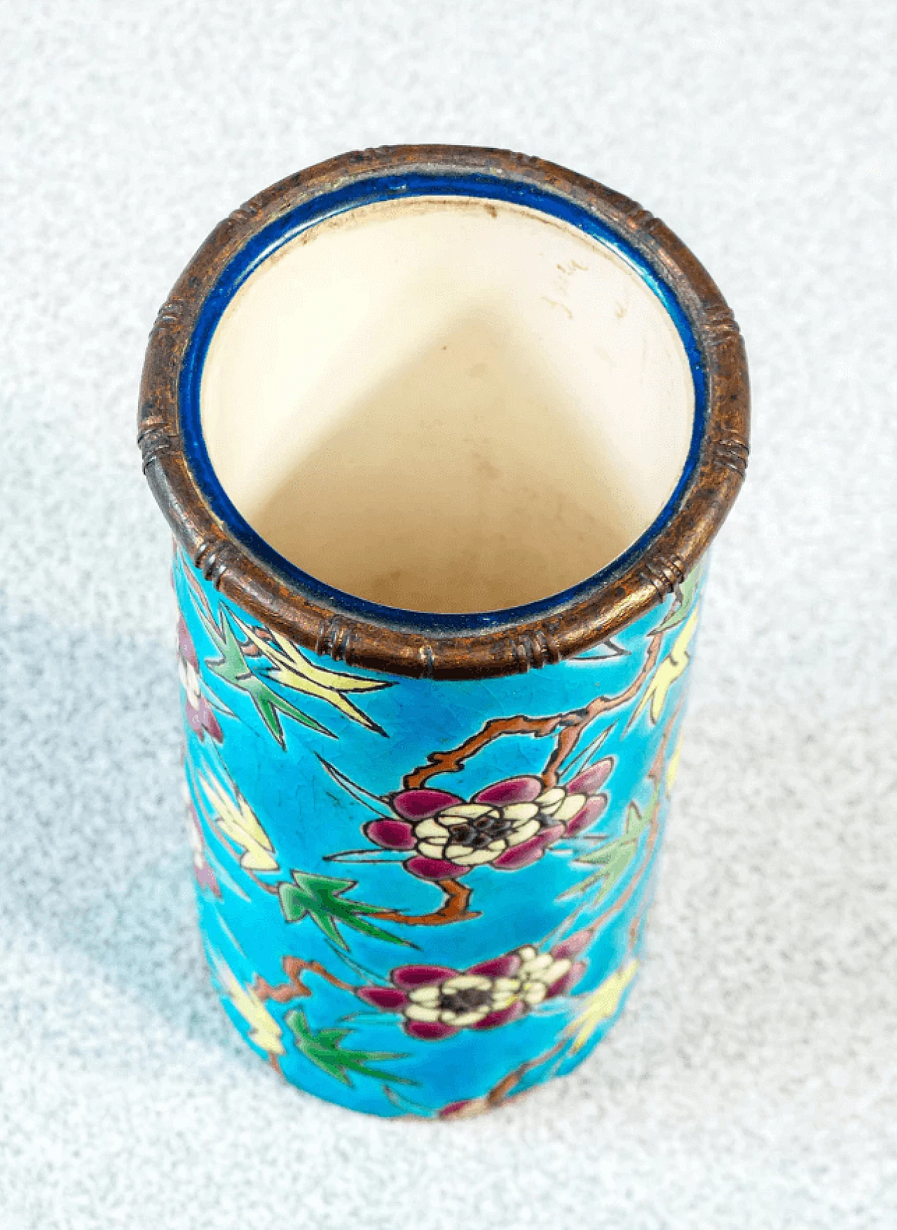 Pair of ceramic and enamel jars by Emaux de Longwy, late 19th century 10