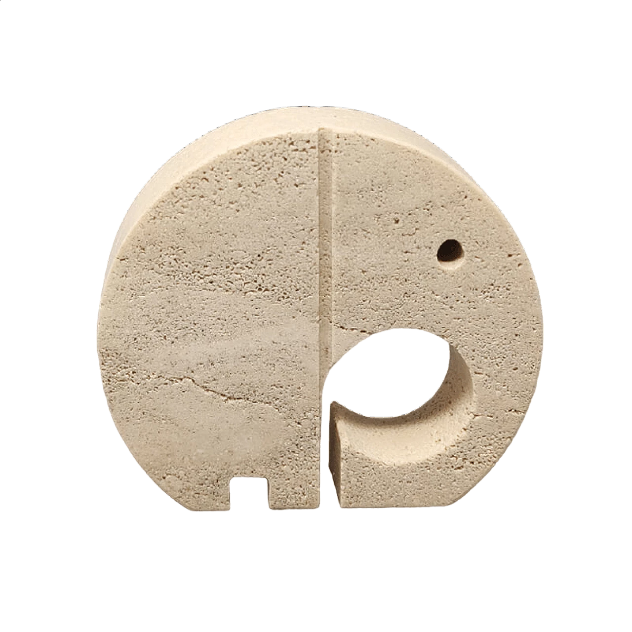 Travertine elephant sculpture by Enzo Mari for Fratelli Mannelli, 1970s 8