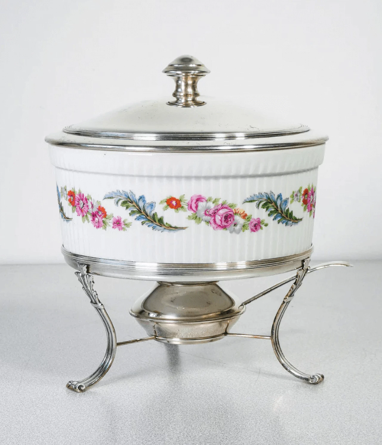 Silver food warmer with porcelain container by CESA Alessandria, mid-19th century 2