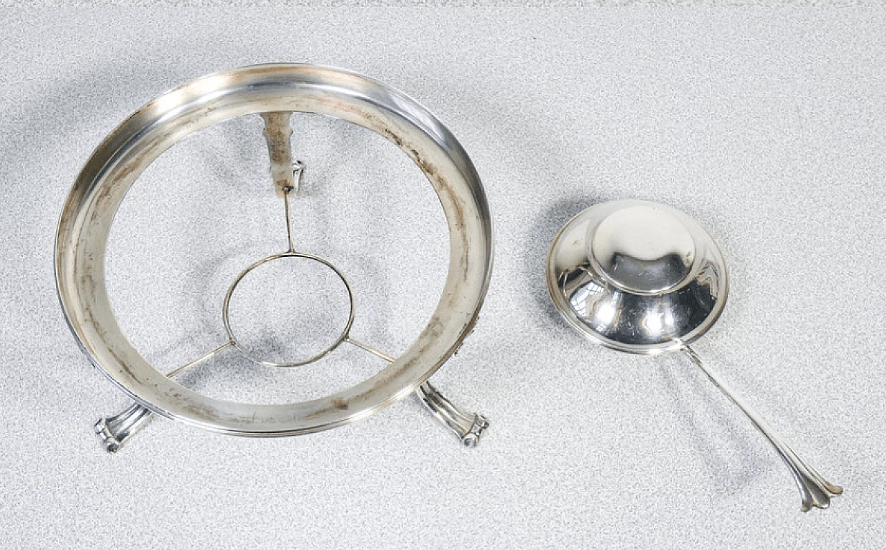 Silver food warmer with porcelain container by CESA Alessandria, mid-19th century 5
