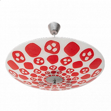 Space Age chandelier in painted pattern, 1960s