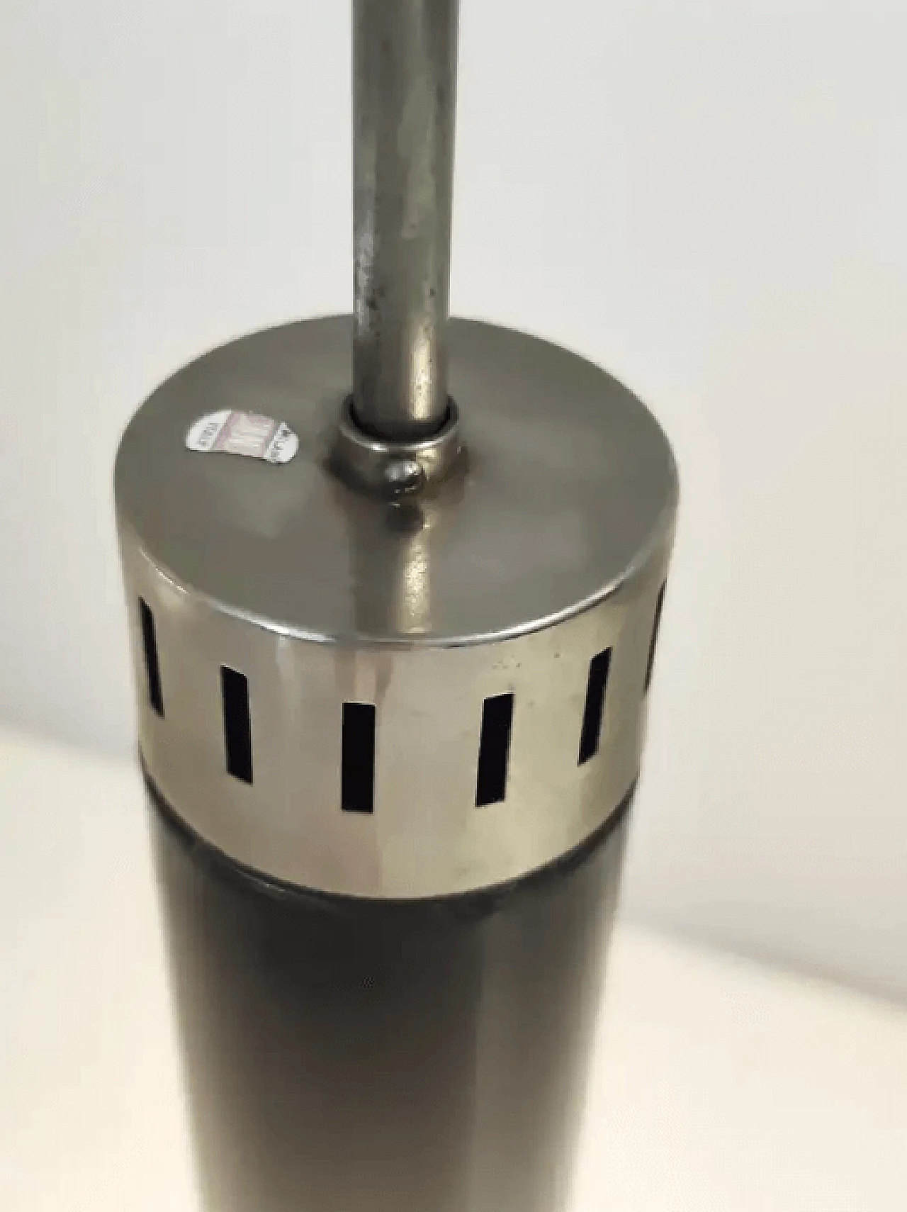 Opal glass and chrome-plated brass pendant by Stilnovo, 1960s 7