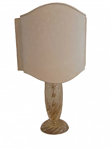Glass and fabric table lamp by Idea Murano, 1990s