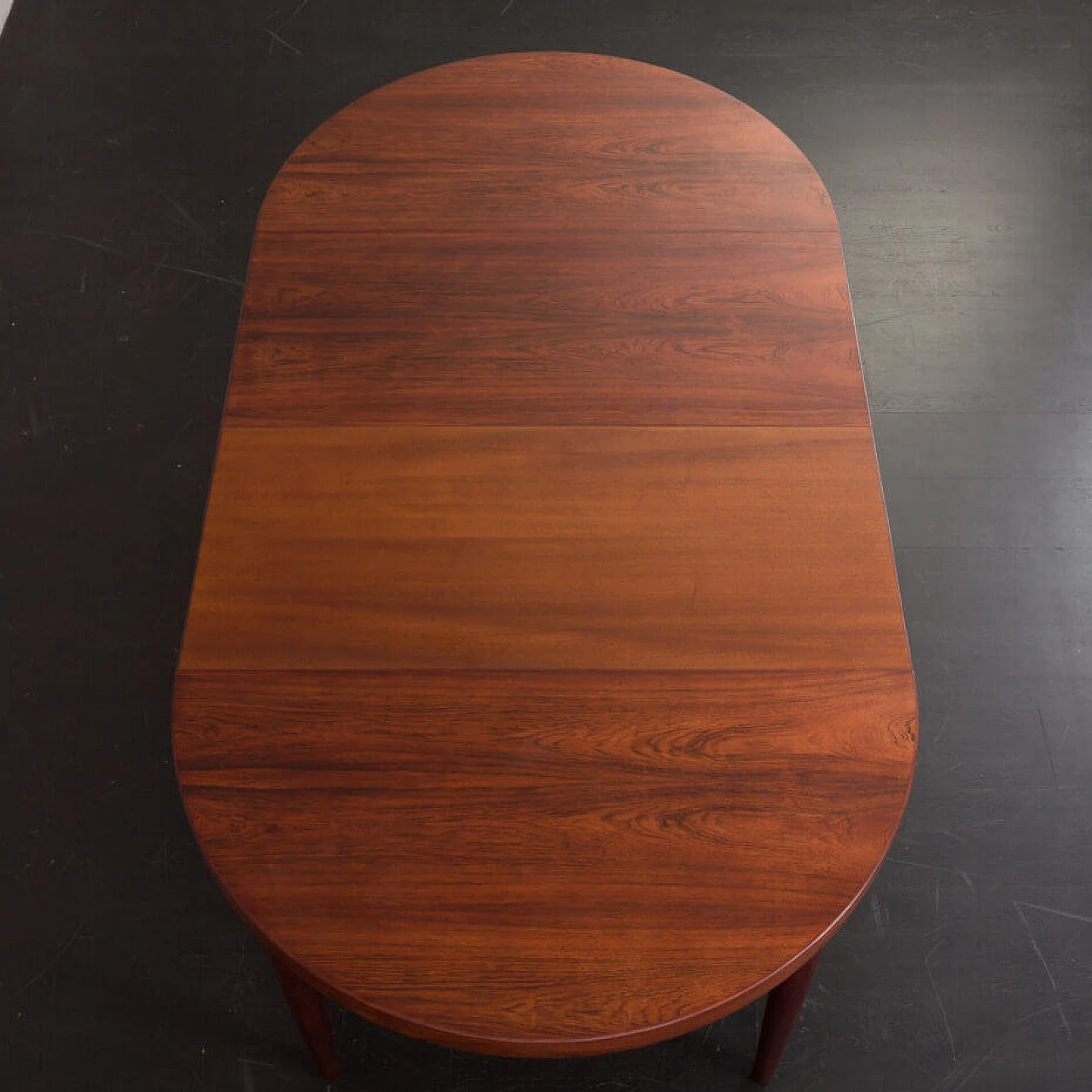 Danish rosewood extending round table by Kai Kristiansen, 1960s 9