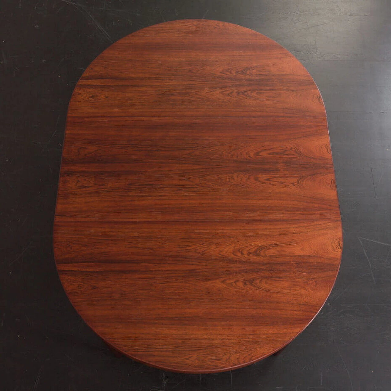 Danish rosewood extending round table by Kai Kristiansen, 1960s 10