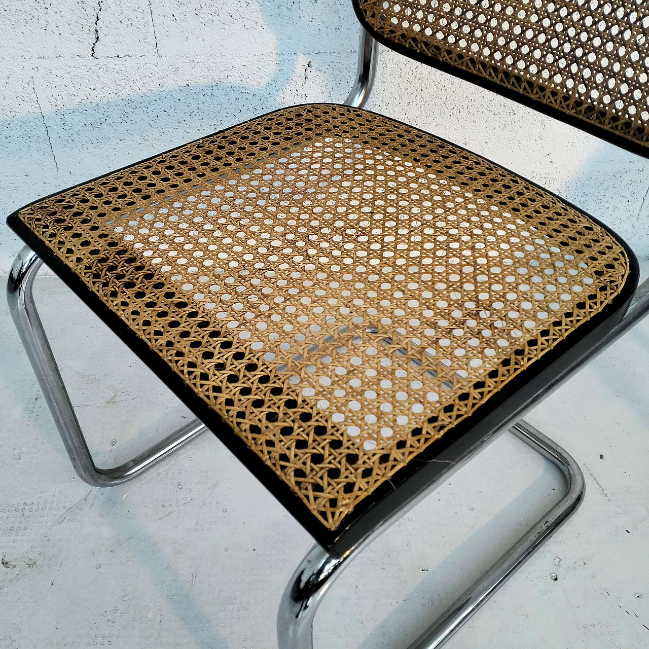4 Cesca chairs in walnut, steel and Vienna straw by Marcel Breuer for Gavina, 1960s 8